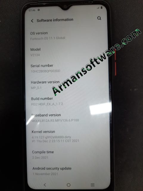 Vivo Y15A flash file without password