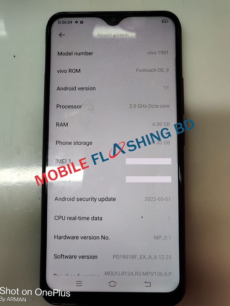 Vivo Y15 PD1901BF Flash File